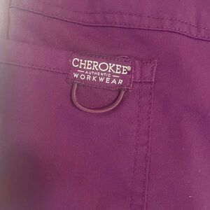 Two pairs…Cherokee Purple/teal scrubs with Utility Loop